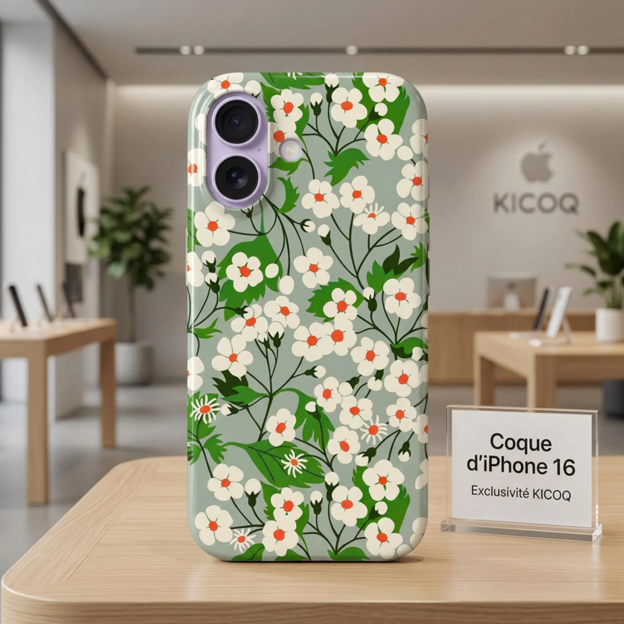 Coque pour iPhone Liberty Mitsi tilleul - Photo 1