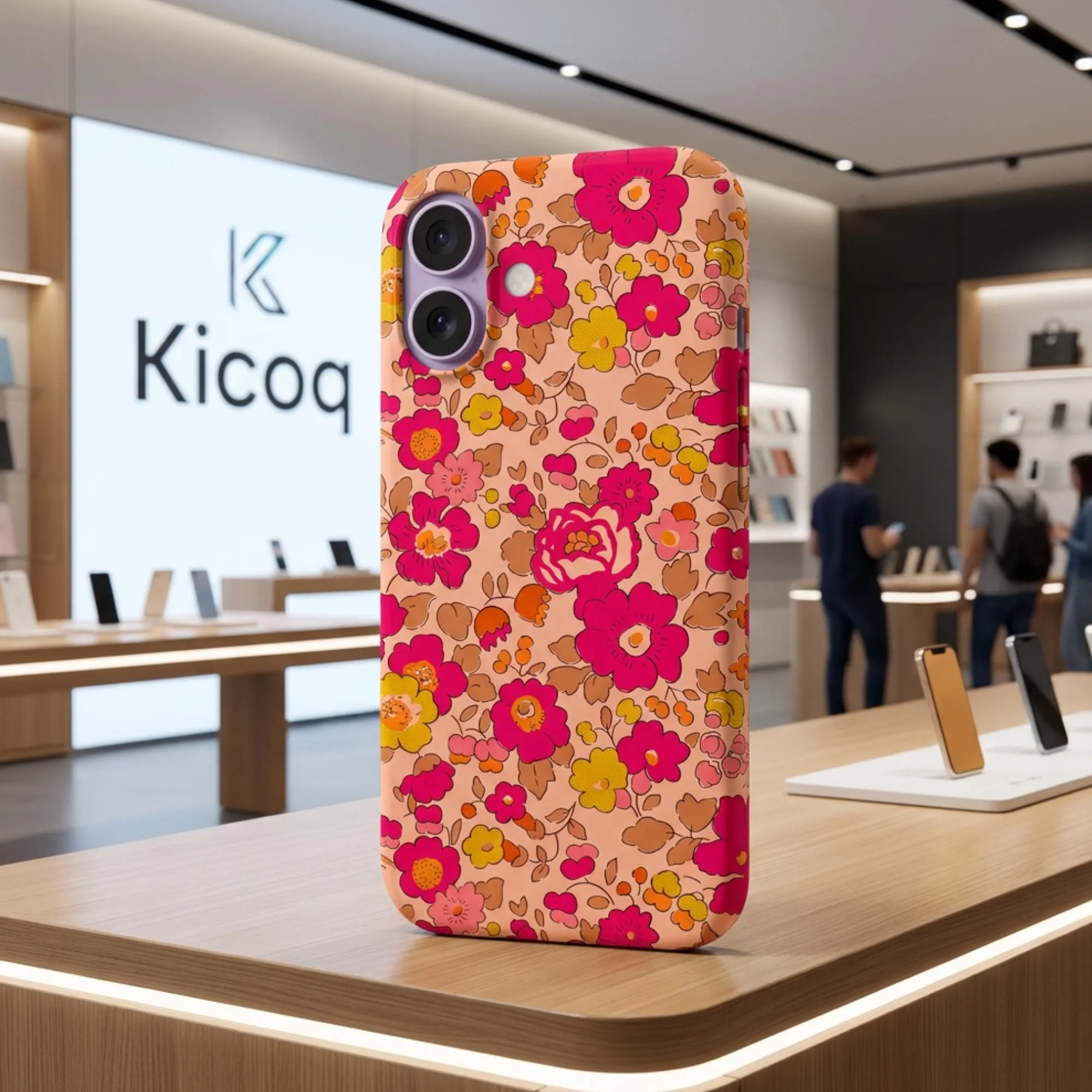 Coque iPhone liberty Betsy Grenat