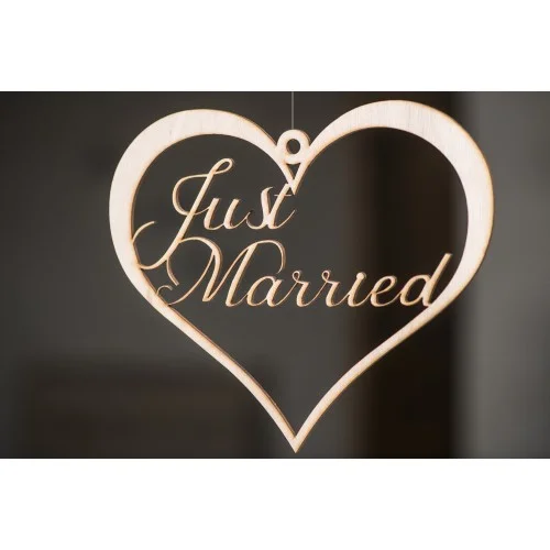 Mot "Just Married" en bois - Super sjp