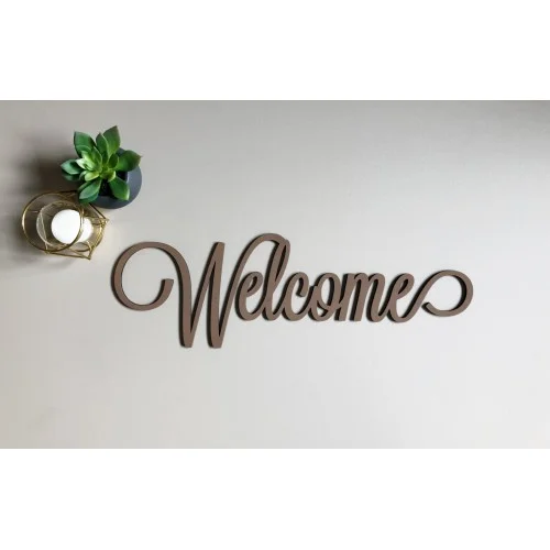 Mot "Welcome" à accrocher - mot en bois - Super sjp