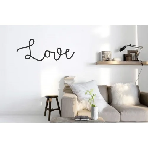 Mot "Love" à accrocher - mot en plexiglas noir LOVE - stickers mural - Super sjp