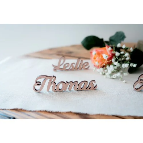 Marque place en bois pour mariage, anniversaire, baptême - nom de table - décoration de table - Super sjp