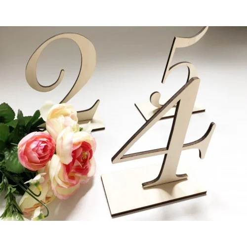 Chiffre pour décoration de table - centre de table mariage en bois - Super sjp