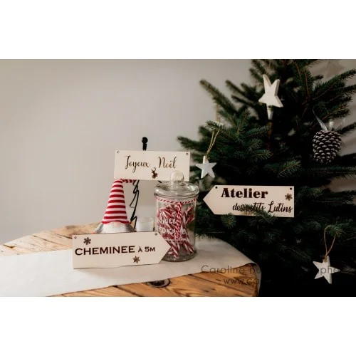 Pancartes décoratives directionnelles de Noël - Super sjp
