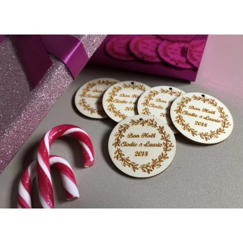 Étiquettes en bois à personnaliser pour Noël - Photo 1