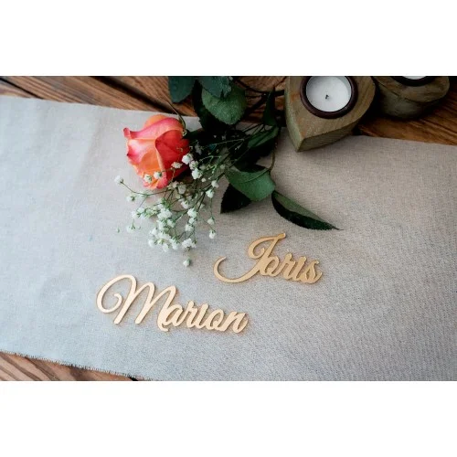 Marque place en plexiglas pour mariage, anniversaire, baptême - décoration de table - Photo 1