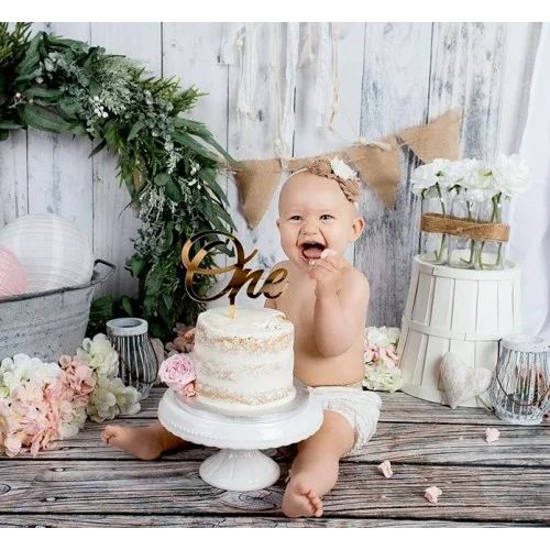 Cake topper premier anniversaire - décoration gâteau d'anniversaire 1an - Super sjp
