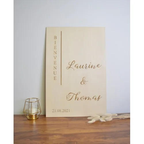 Panneau de bienvenue épuré pour mariage à personnaliser - Super sjp
