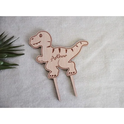 Cake topper Dinosaure à personnaliser - Super sjp