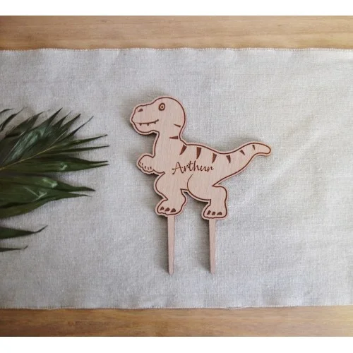 Cake topper Tyrannosaure à personnaliser - Super sjp