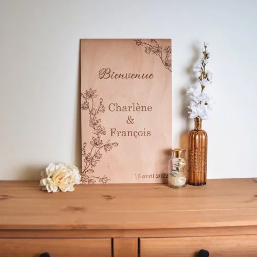 Panneau de bienvenue mariage collection Magnolia - Super sjp