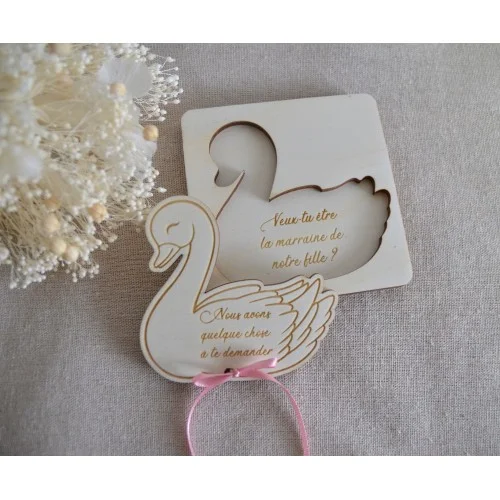 Mini coffret thème Cygne pour vos demandes personnalisées ou vos plus belles annonces à vos proches - Super sjp