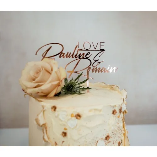 Cake topper collection Lovely en plexiglas à personnaliser - Photo 1