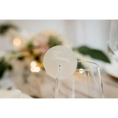 Marque place rond en plexiglas collection Lovely - Super sjp