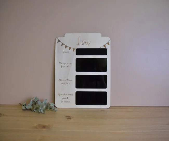Ardoise personnalisée pour photo 1er jour de rentrée scolaire - Photo 1