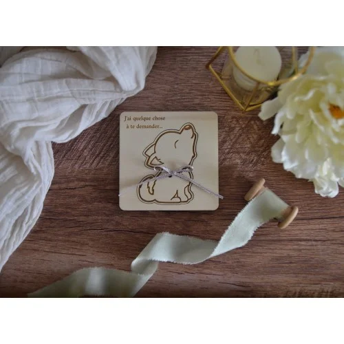 Mini coffret puzzle thème bébé loup pour vos demandes personnalisées ou vos plus belles annonces à vos proches - Photo 1