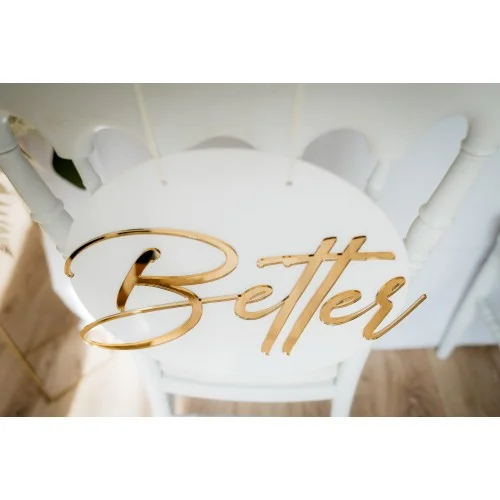 Better Together - Décoration en plexiglas pour chaises des mariés - Photo 1