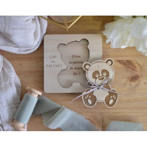 Mini coffret puzzle thème panda pour vos demandes personnalisées ou vos plus belles annonces à vos proches - Super sjp