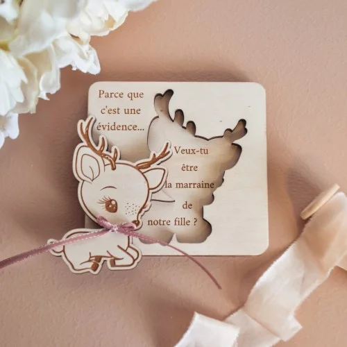 Mini coffret puzzle thème Faon pour vos demandes personnalisées ou vos plus belles annonces à vos proches - Super sjp