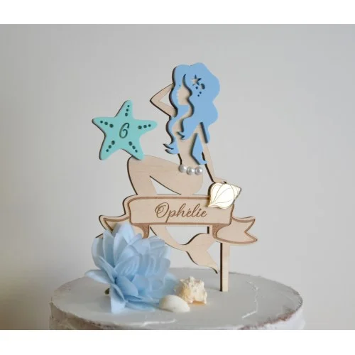 Cake topper thème Sirène