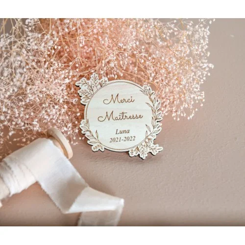 Magnet fleuri à personnaliser - Super sjp