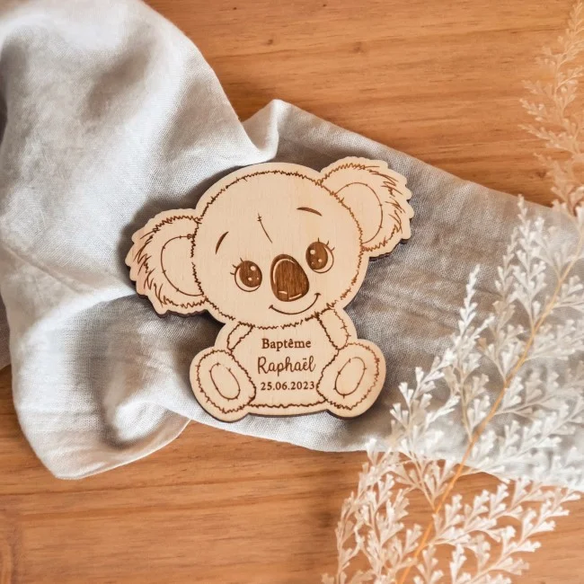 Magnet en bois thème Koala - Photo 1