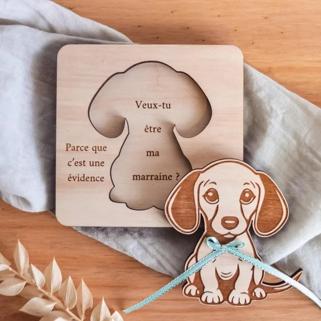 Mini coffret puzzle thème Chien Teckel pour vos demandes personnalisées ou vos plus belles annonces à vos proches - Super sjp