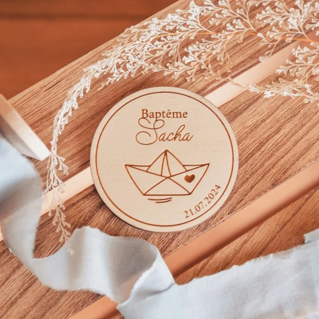 Magnet en bois thème Bateau - Super sjp