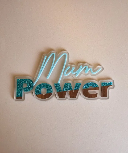 Enseigne Mum Power tricolore - Super sjp