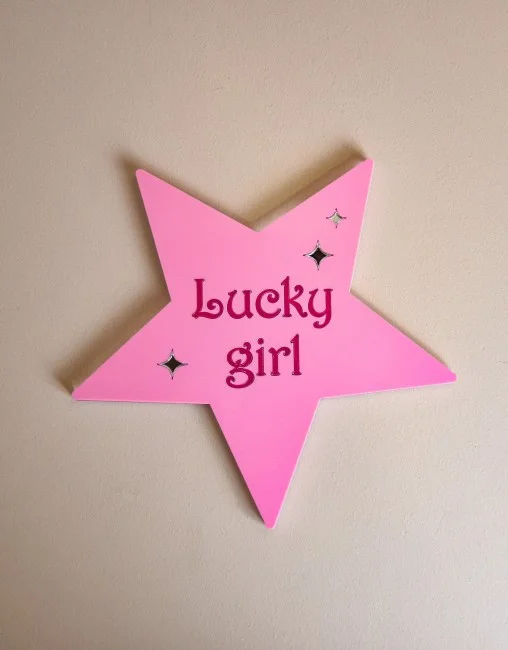 Enseigne étoilée Lucky Girl - Photo 1