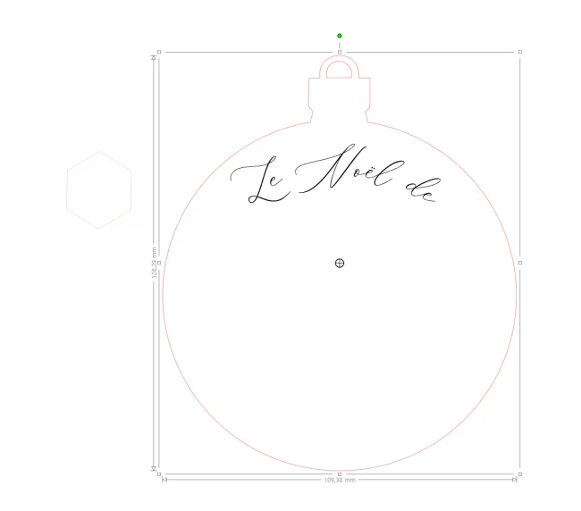 AB - boule de Noël classique + médaillon hexagonal - Photo 1