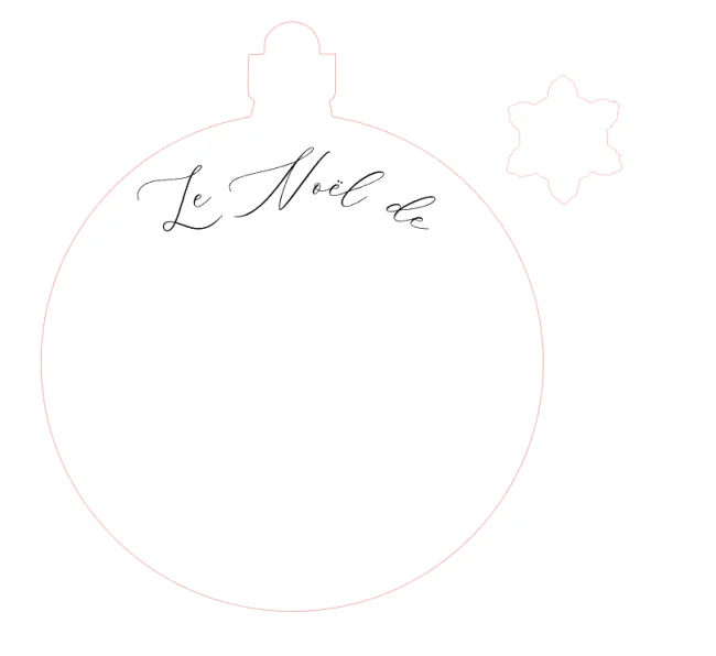 AB - boule de Noël classique + médaillon flocon - Super sjp