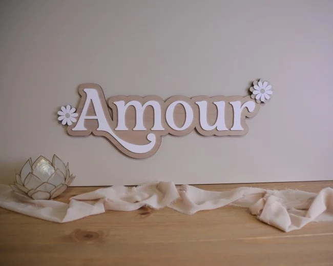 Mot Amour thème Flower Power - Super sjp