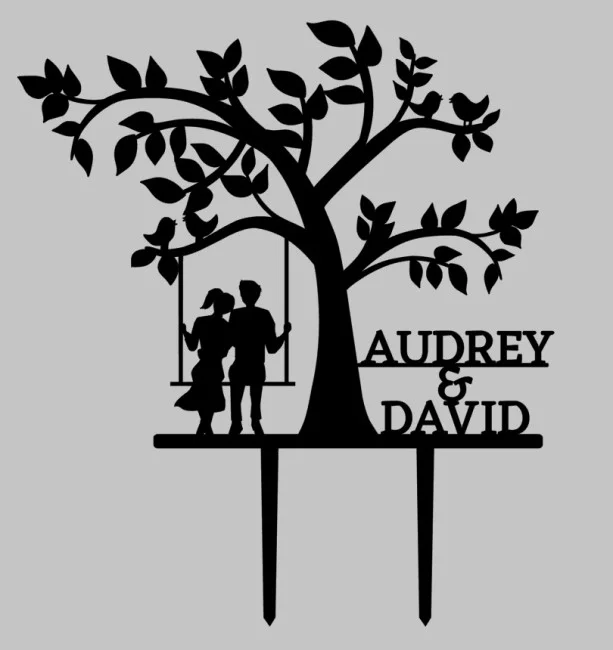Cake topper arbre et sa balançoire - Super sjp