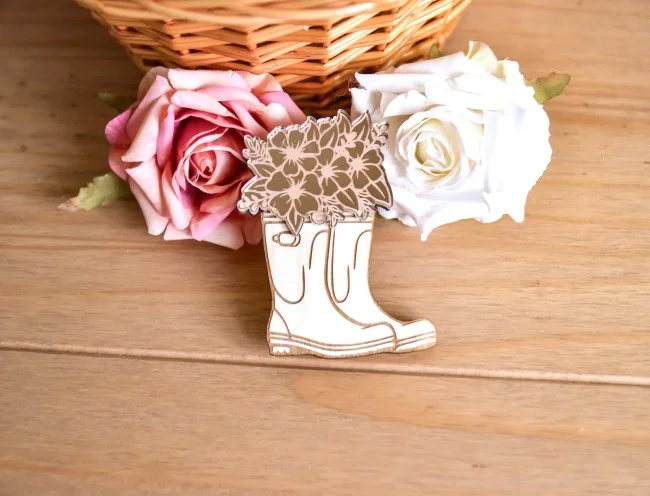 Magnet bottes fleuries - Photo 1
