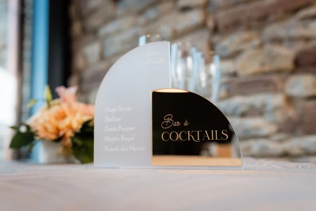 Signalétique Bar à Cocktails à personnaliser collection Intemporel - Super sjp
