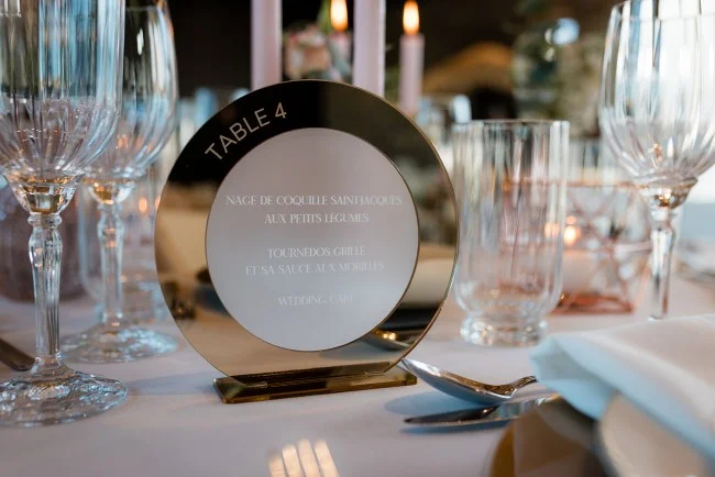 Menu et nom de table collection Bubble Two