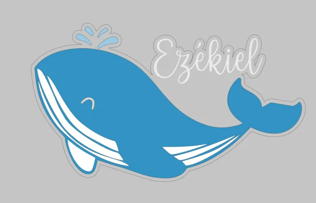 Cake topper Baleine