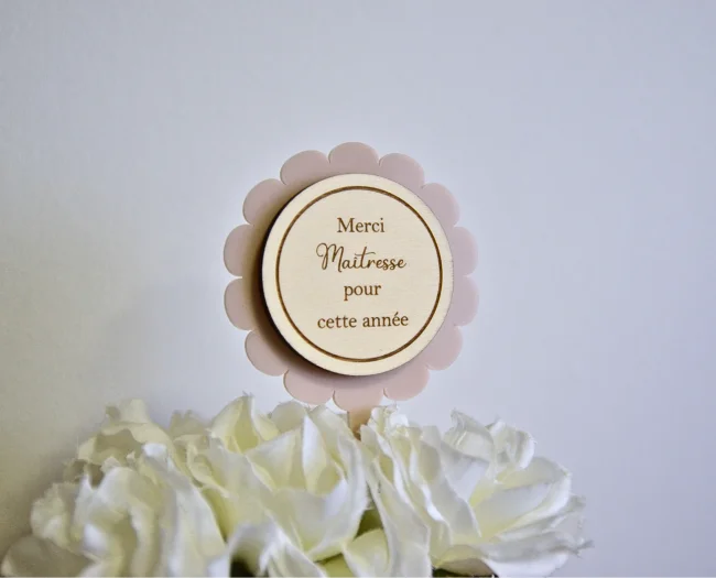 Topper pour plante motif Fleur à personnaliser - Super sjp