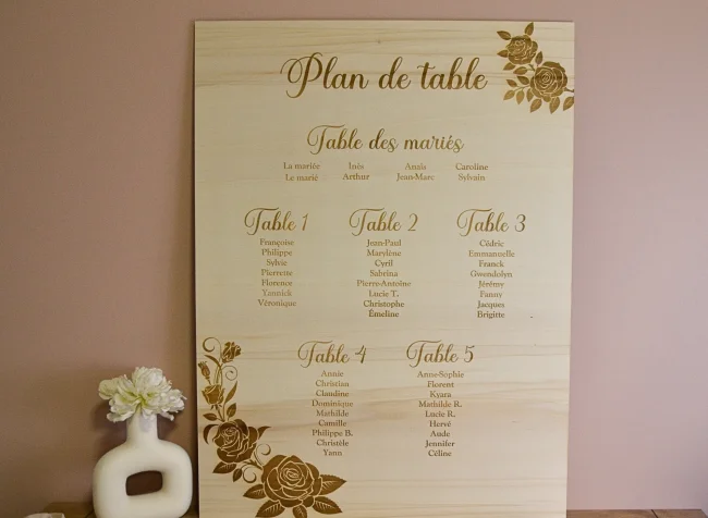 Panneau pour plan de table collection Romantique - Photo 1