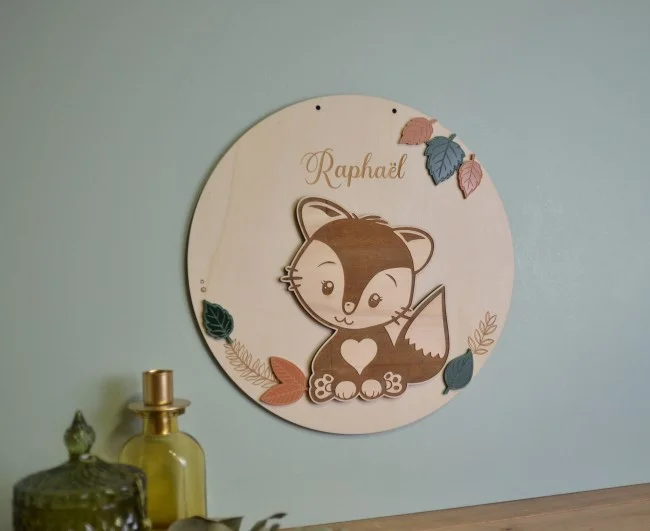Pancarte à personnaliser thème Renard - Super sjp