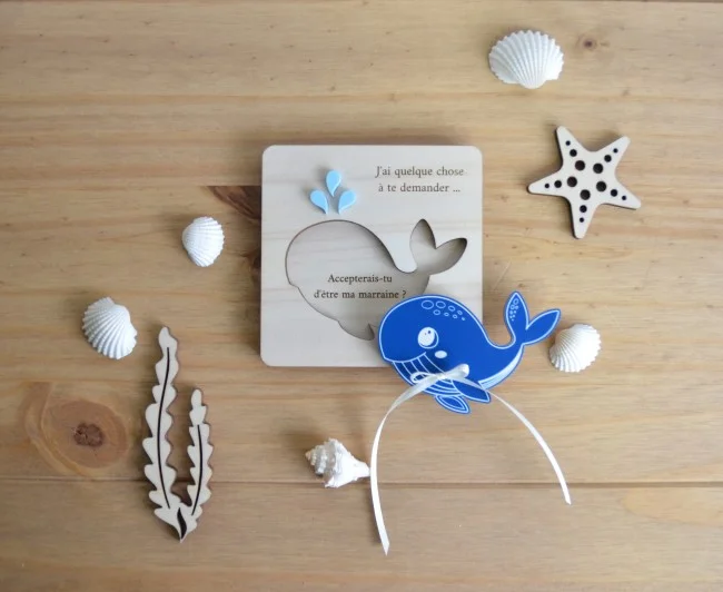 Mini coffret puzzle thème Baleine pour vos demandes personnalisées ou vos plus belles annonces à vos proches - Photo 1