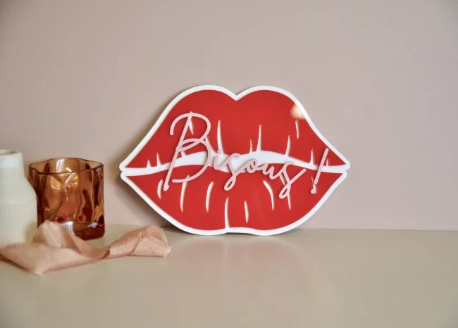 Enseigne Bisous ! - Super sjp