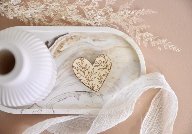 Magnet coeur végétal - Photo 1
