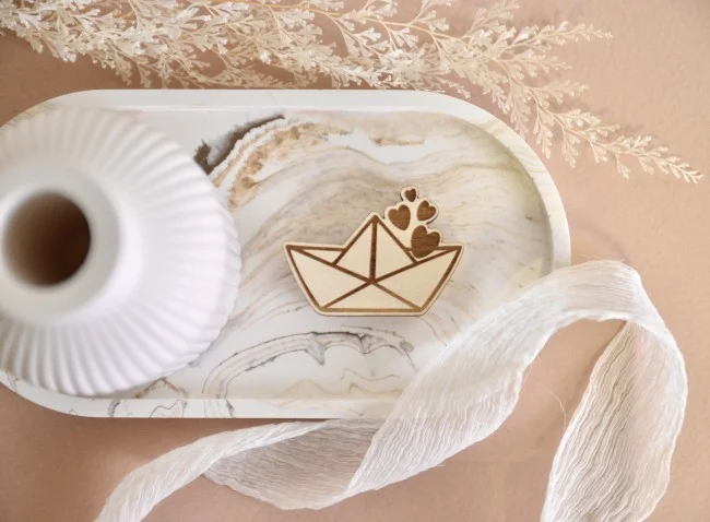 Magnet petit bateau d'amour - Photo 1