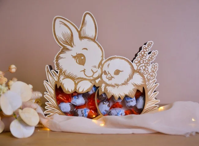 Boite Lapin de Pâques à garnir - Super sjp