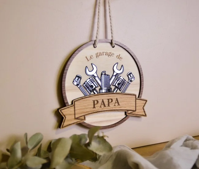 Pancarte "Le garage de Papa" - Photo 1