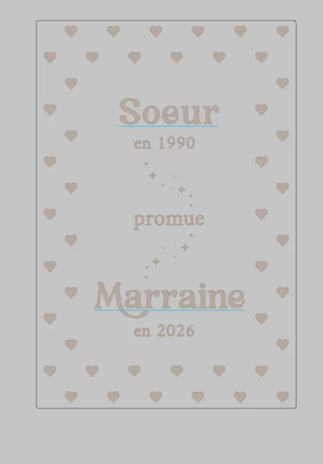 Carte postale coeur annonce de grossesse - Super sjp