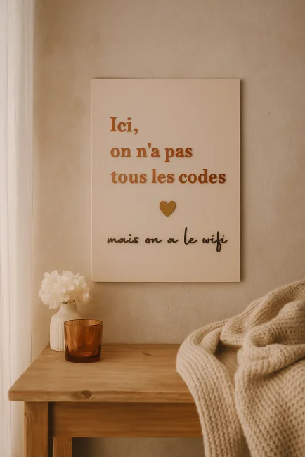 Affiche "Ici on n'a pas tous les codes" - Super sjp
