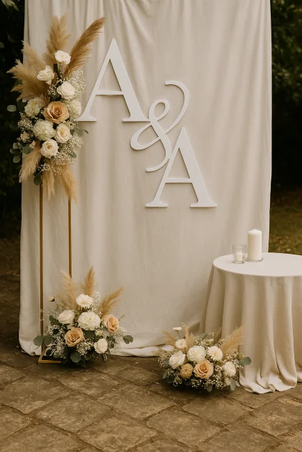 Signalétique de mariage avec duo d'initiales - Photo 1
